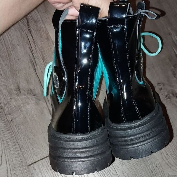 Ladies color block combat boots sz 8 - Picture 16 of 16